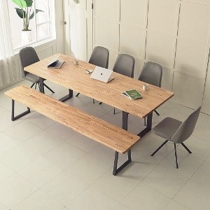 참죽 원목 ㄷ자 테이블
